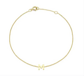 9ct YG MINI INITIAL 'M' B/L 15.5-19cm